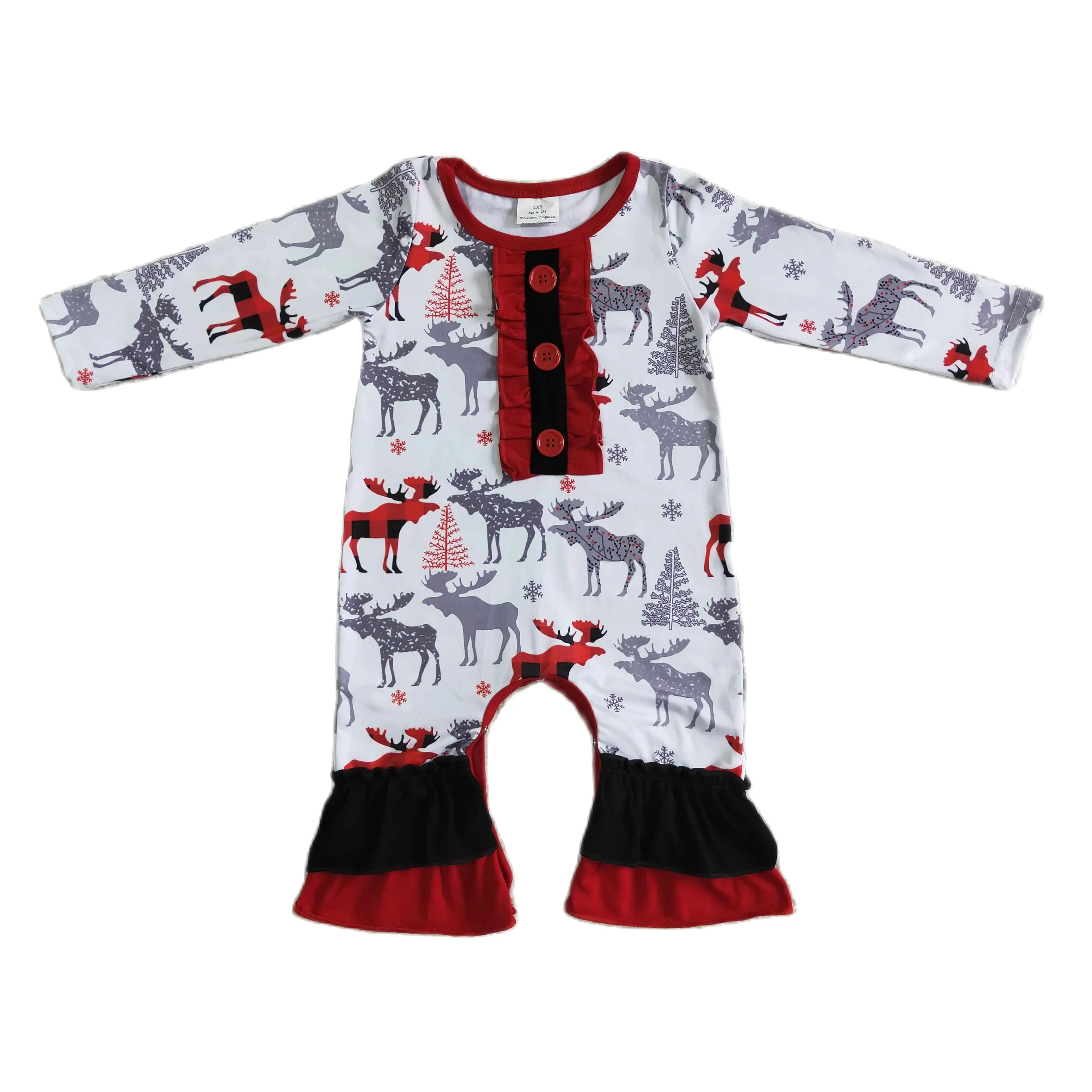 

Комбинезон для новорожденных девочек, комбинезон с рисунком рождественского оленя, 2023