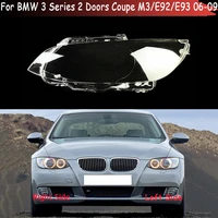 car transparent lampshade lamp shell front headlamp glass headlight cover for bmw 3 series 2 doors coupe m3 e92 e93 2006 2009