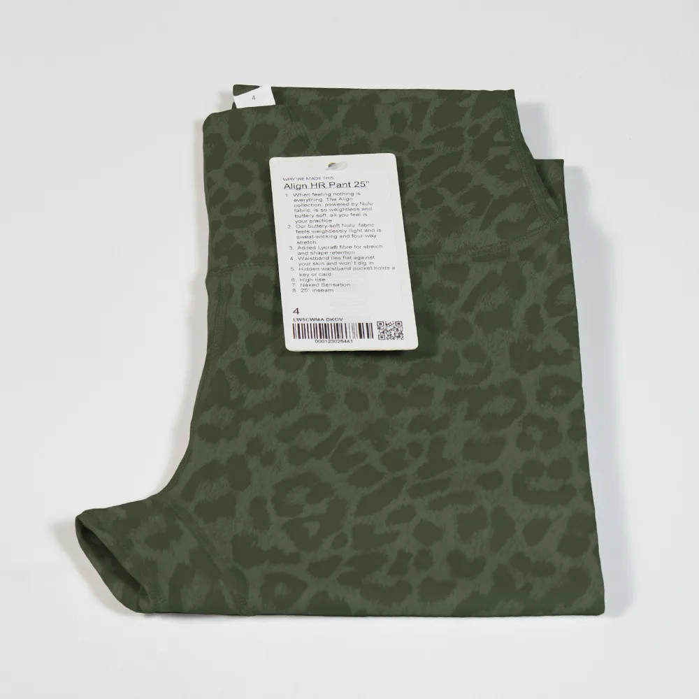 Lulu High Waist Leopard Camouflage Print Align Leggings Women Fitness Sport Tight Pants Gym Athletic Comfortable Leggings