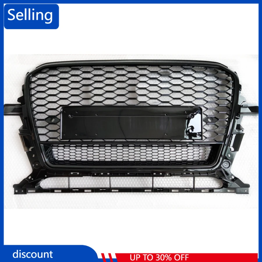 

For RSQ5 Style Front Sport Hex Mesh Honeycomb Hood Grill Black for Audi Q5/SQ5 8R 2013 2014 2015 2016 2017 Auto Accessories fast