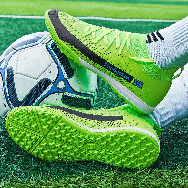 

New Cool Men Cleats Turf Football Training Shoes Anti-slippery Boys Soccer Football Shoes Turf Futsal Outdoor Soccer Footwear