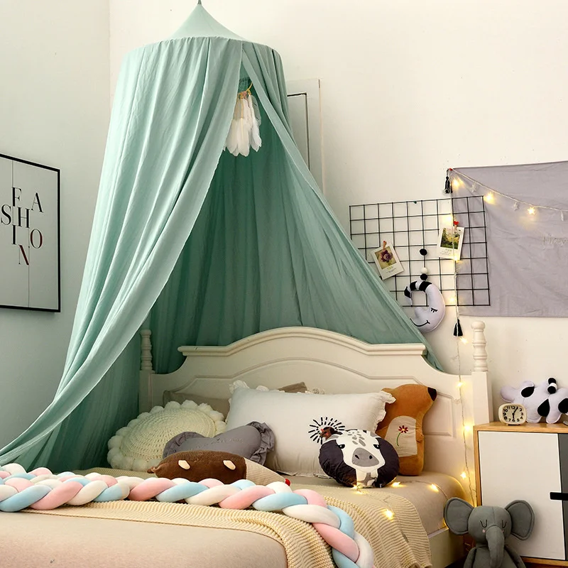 

Купольная занавеска для кровати в скандинавском стиле, детская москитная сетка, подвесная палатка для детской кроватки, украшение для дома,...