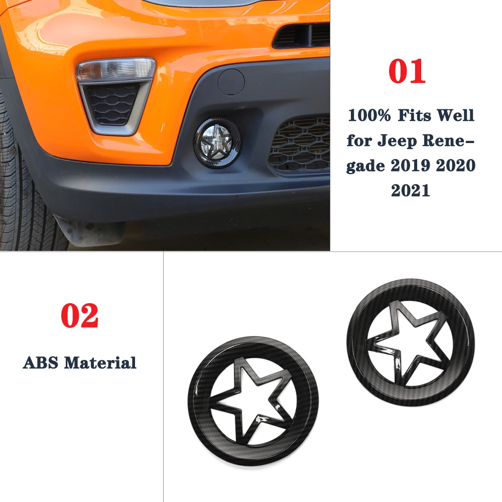 Для Jeep Renegade 2019 2020 2021 противотумансветильник фары декоративная крышка отделка