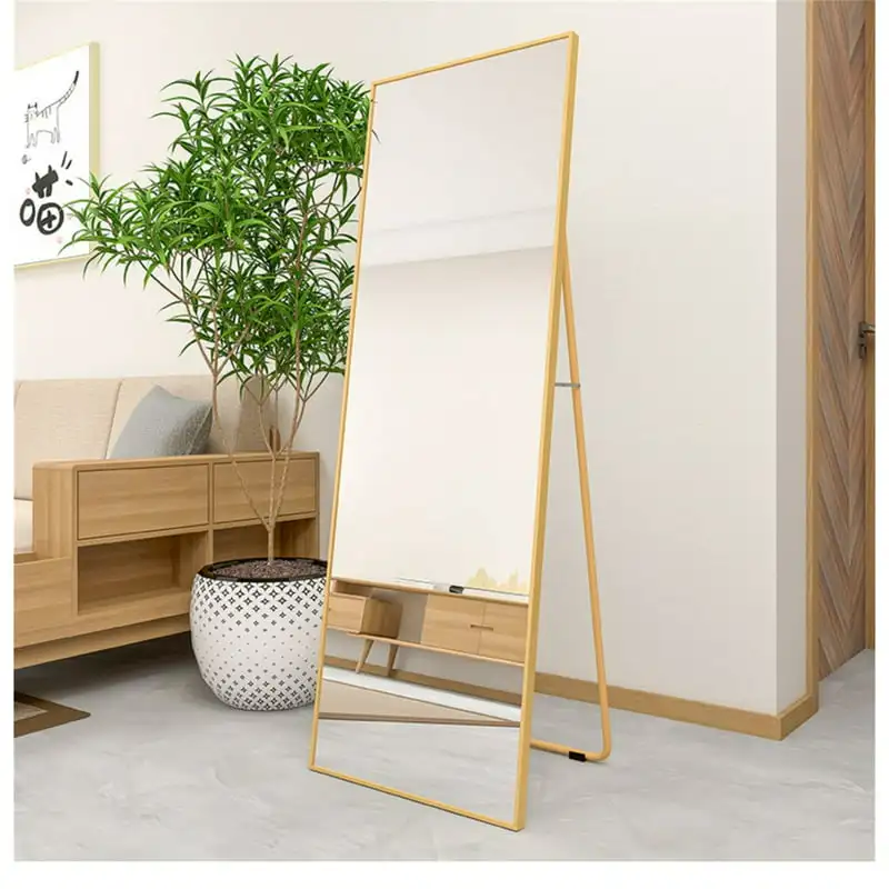 

Full Length Mirror Floor Mirror 65"x22" Full Body Standing Mirror, Gold