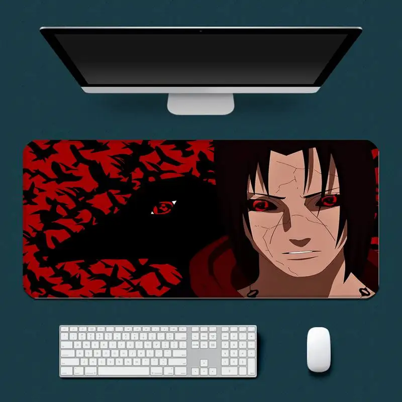 

Naruto Uchiha itachi Laptop Anime Mouse Mat Mousepad Computer Gamers Locking Edge Keyboard PC Mouse Pad XXL 40x90cm