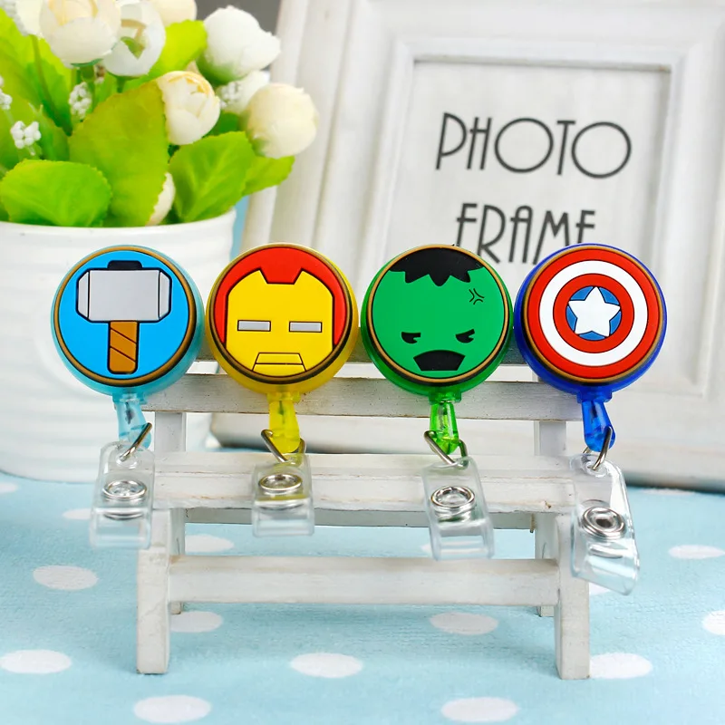 Подлинный Disney Marvel силиконовый значок-зажим нового фильма Spiderman Captain America моделирование держатель карты ID для мальчиков и девочек на работе.