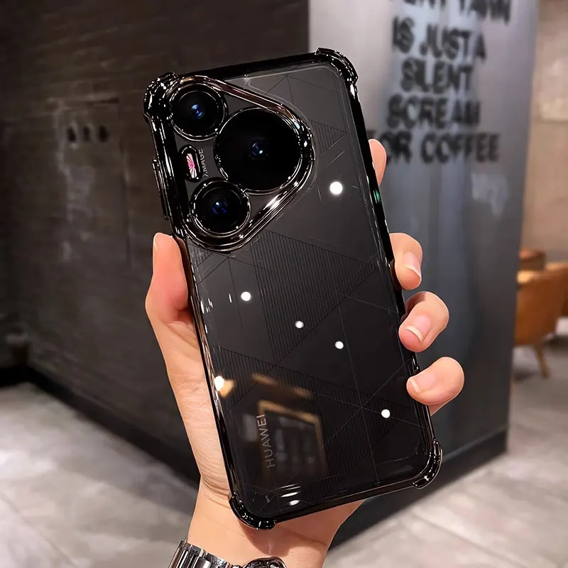 Противоударный прозрачный чехол Pura70 для Huawei Pura 70 ultra pro+ P P60 P50 P40 P30 pro Nova 9 SE