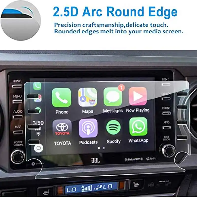 

Car Navigation Screen Protector for 2020 2021 2022 Tacoma 8-Inch, Car Infotainment Stereo Display Tempered Glass Protective Film