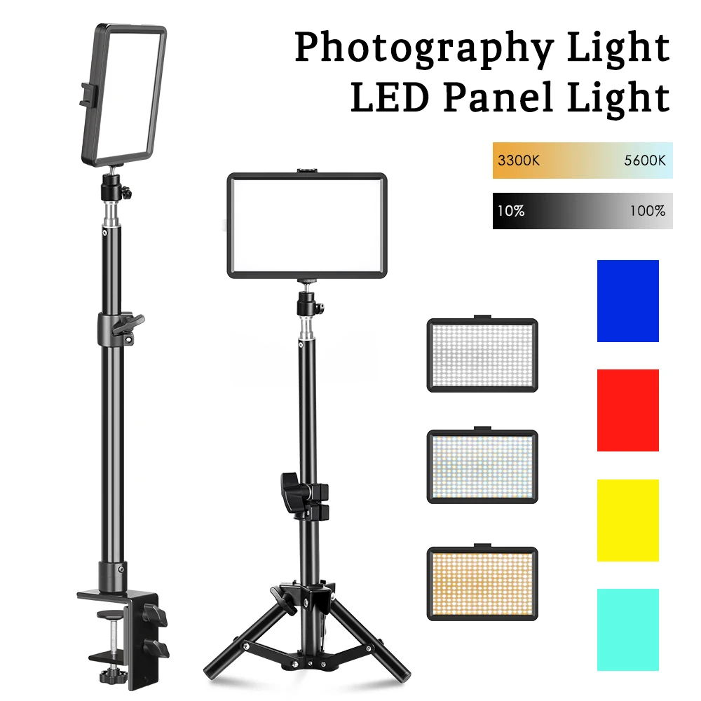 SH 8 inch Photography Dimmable Flat-panel Fill Lamp 3300-5600K LED Video Light For Live Streaming Photo Studio Light Panel