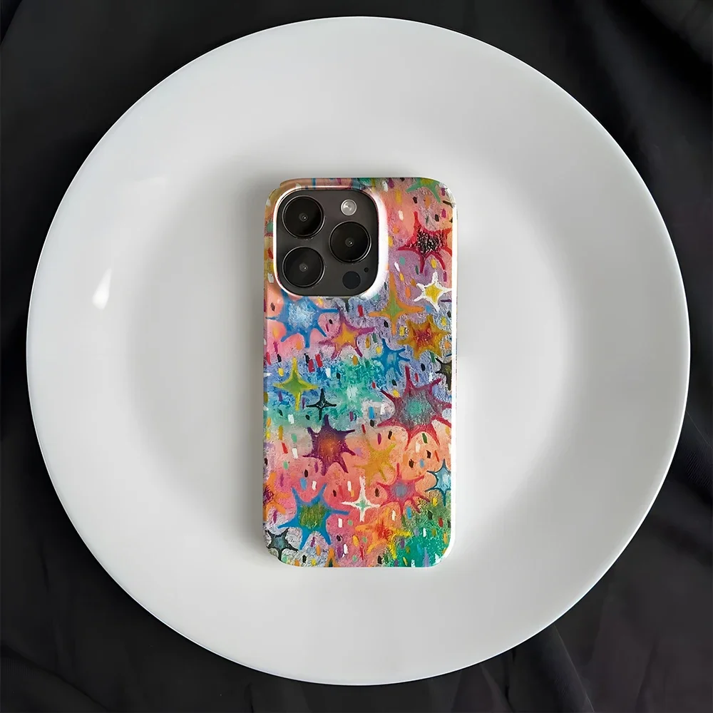Фото Clmj Fantasy stars galaxy roaming Чехол для телефона для iPhone 16 15 14 13 12 11 Pro Max XS XR XSMax 6 7 8 Plus Глянцевый жесткий чехол из жесткого ПК HD №5