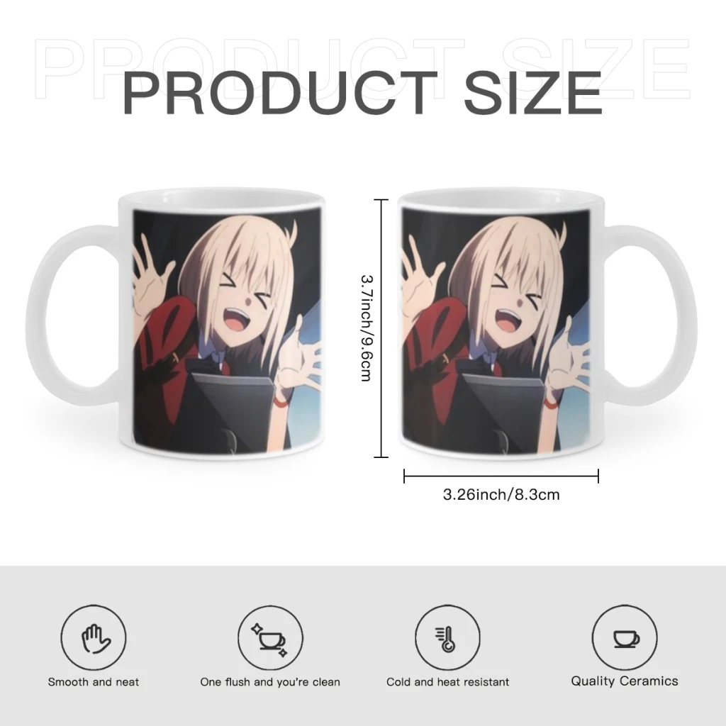 Керамическая чашка Lycoris Recoil Chisato для кофе овсяной муки завтрака креативная