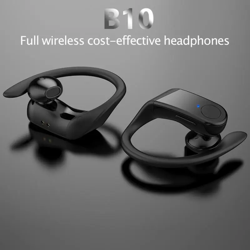 

5.0 Earphone Sports Stereo B10 Tws Wireless Headset Supports Wireless Charging With Microphone
