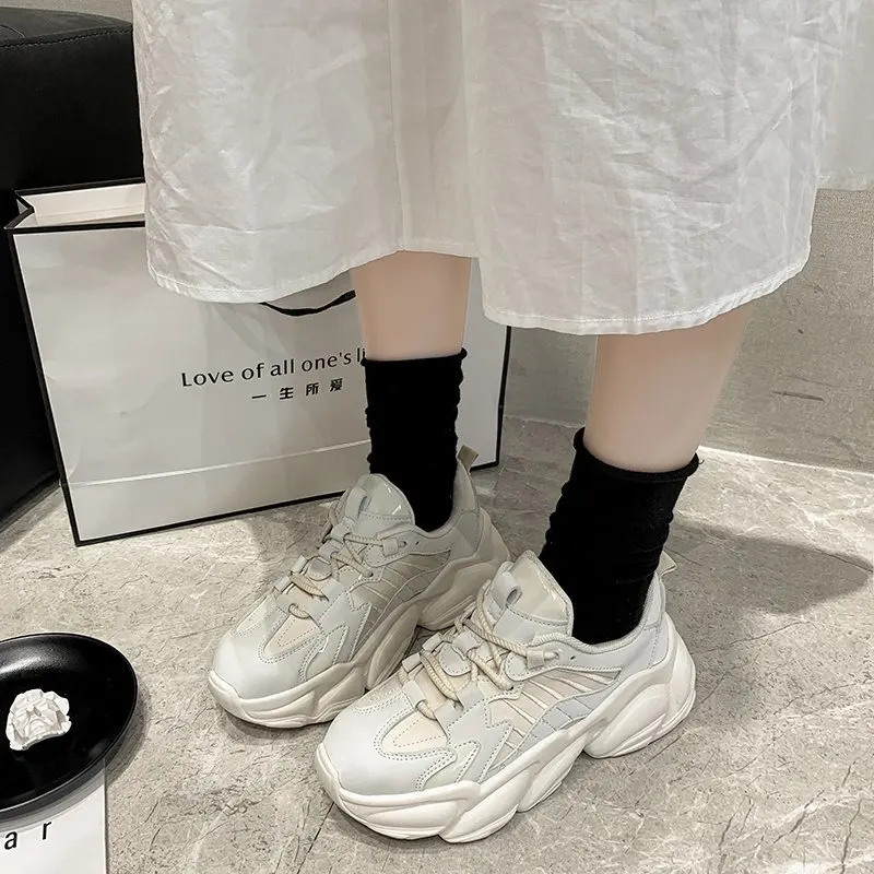 Women Chunky Sneakers Ladies Casual Shoes Fashion   Female Thick Sole Sport  Big Size  Zapatos De Mujer