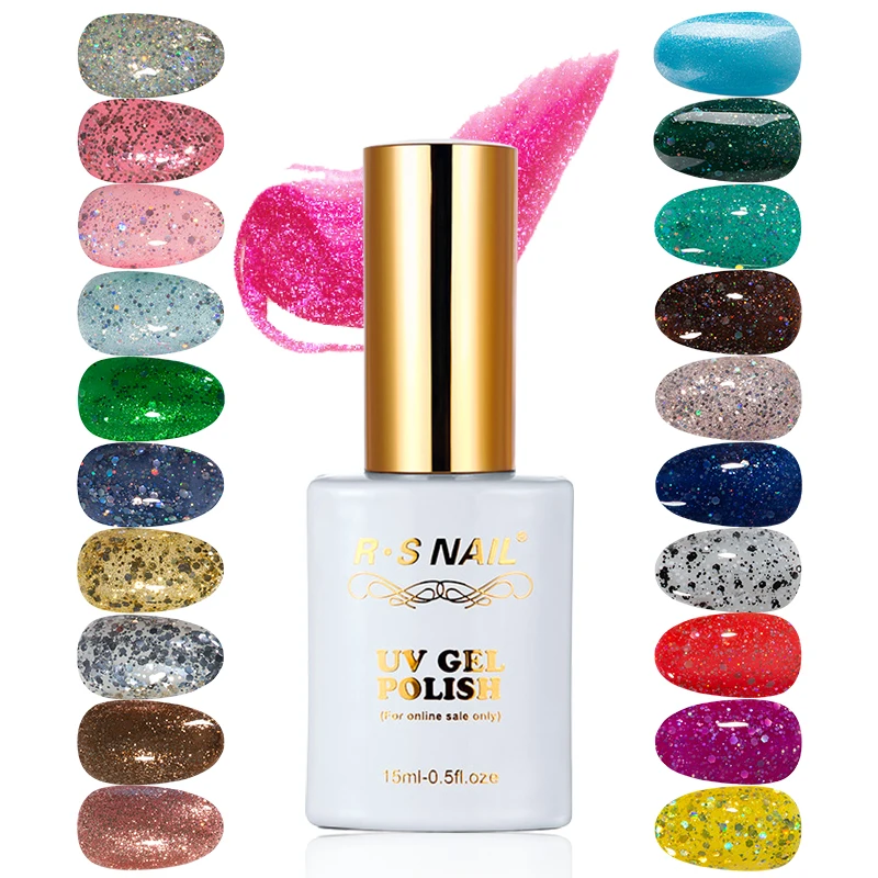 

RS NAIL 15ml Reflective Gel UV Glitter Nail Gel Polish Nail Art Manicure Sparkle Gel Lak Sequin Vernis Semi-permanent Varnish