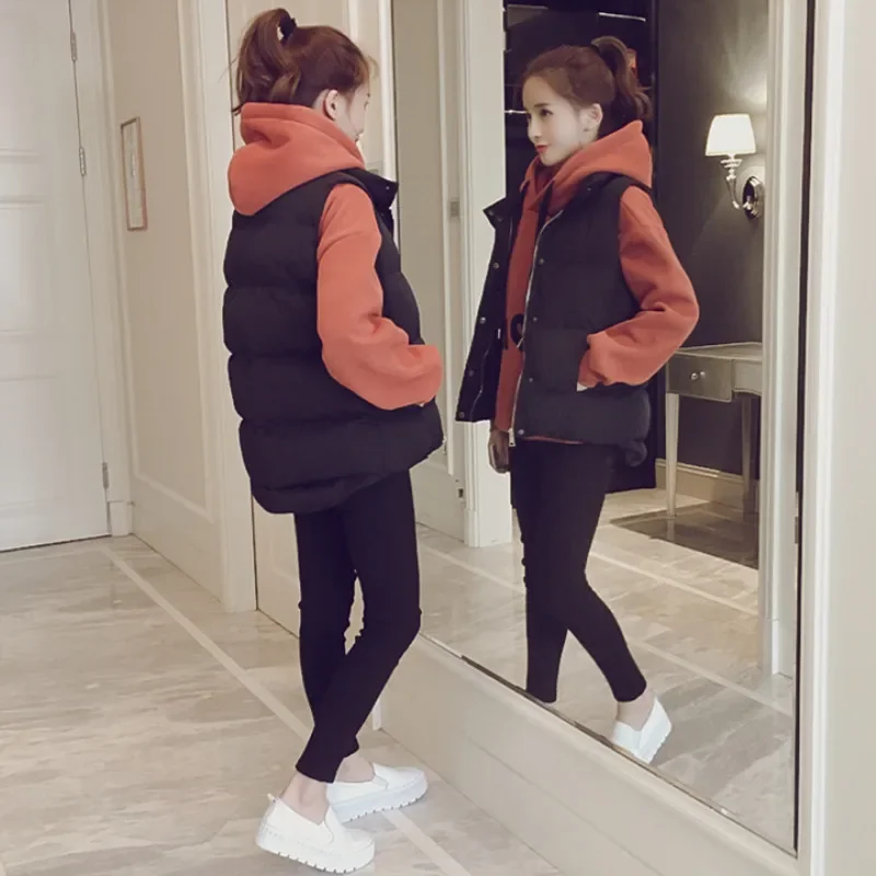 Осень/зима свободный хлопковый жилет больших размеров женский модный пуховик