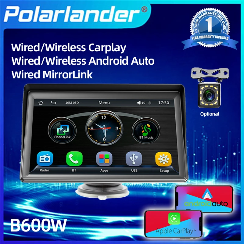 

Car Stereo 7 inch Mirror Link Bluetooth 5.1 Function Wireless Monitor Touch Screen Carplay/Android Auto Car Multimedia Player