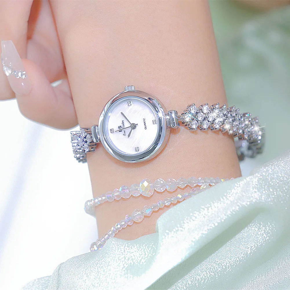 2023 Elegant Watch For Women With Bracelet Luxury Brand Stainless Steel Gold Silver Small Dial Ladies Wrist Watches Montre Femme