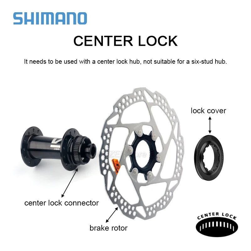 Тормозной диск SHIMANO RT76 RT64 RT54 160 мм 180 203 Средний фиксатор для горного велосипеда RT66 6