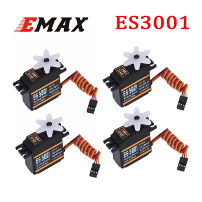 EMAX ES3001 Standard 43g Сервопривод для радиоуправляемого вертолета лодки самолета 4 шт.