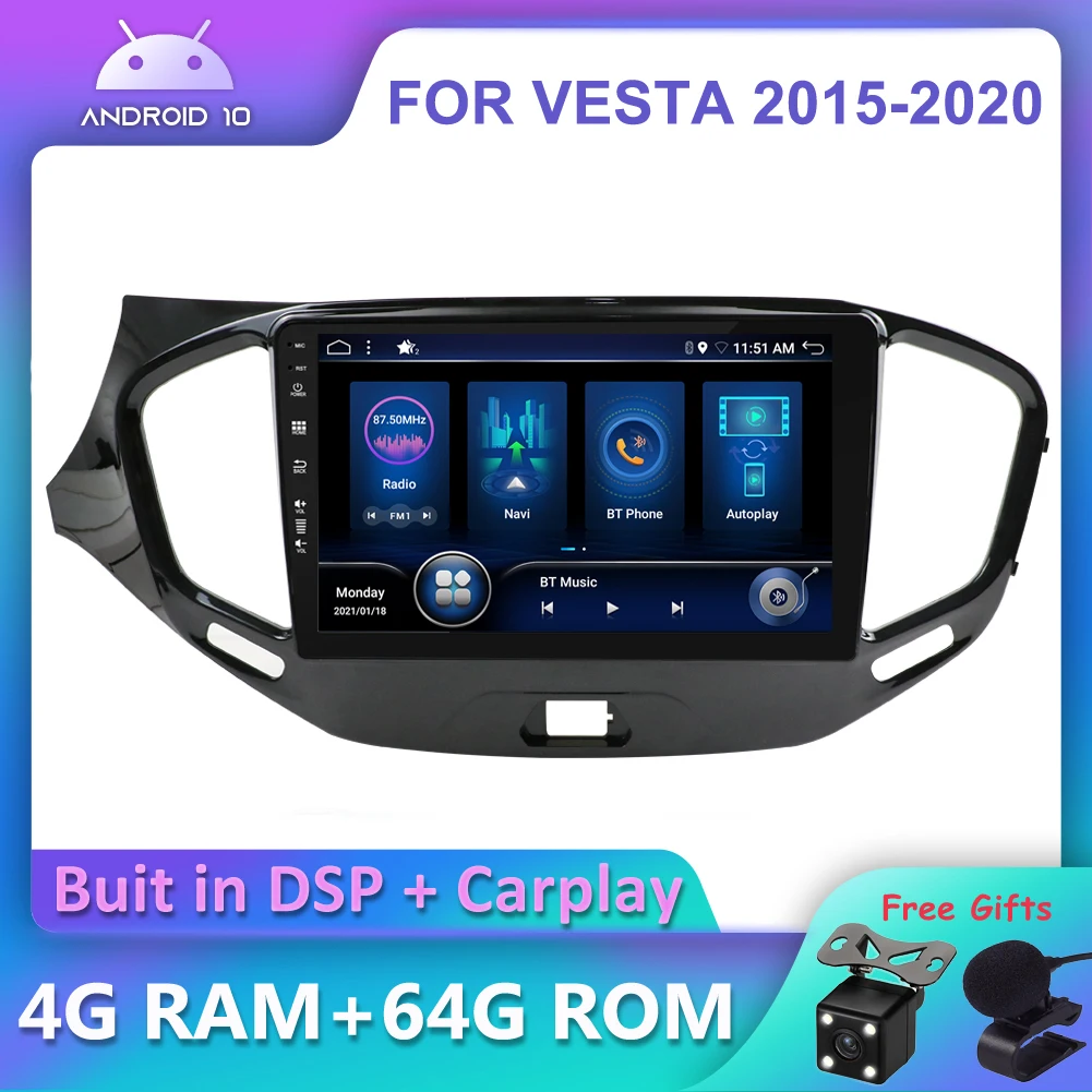 

Автомагнитола Bosion на Android 10,0 с DVD-плеером и мультимедийным проигрывателем для LADA Vesta Cross Sport 2015-2020, 2 din, GPS-навигация, DSP