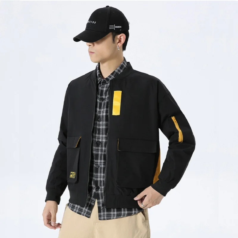 Men's Fashion Padded and Cotton Baseball Uniform Jacket Autumn and Winter Casual Workwear Jacket Harajuku Men's Clothing