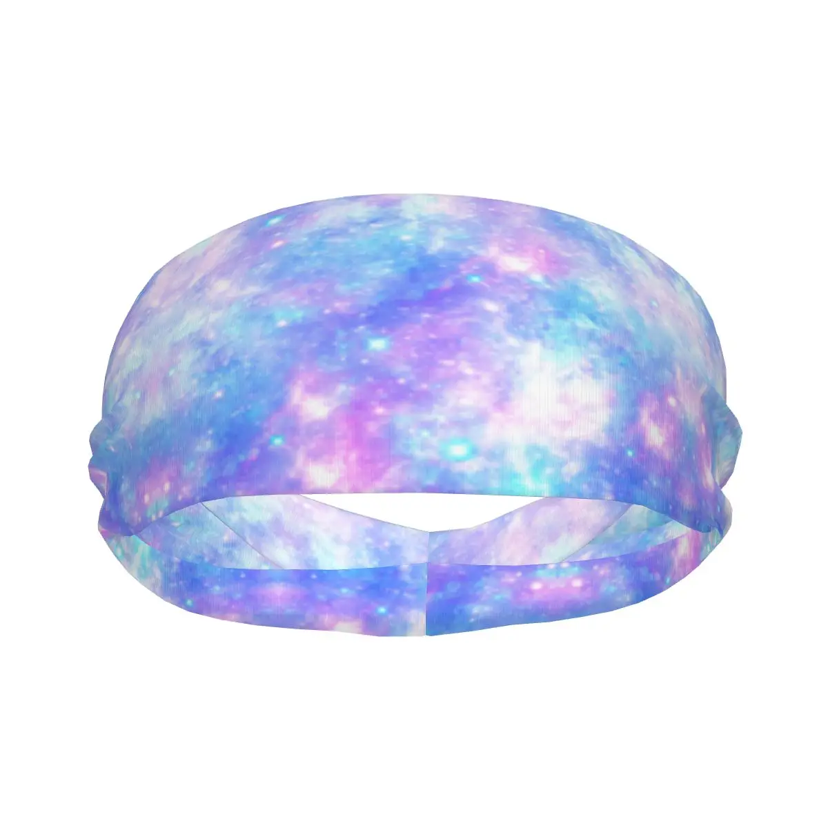 

Pink And Blue Magical Galaxy Star Print Elastic Hair Band Yoga Headband Makeup Hair Hoop Headwrap