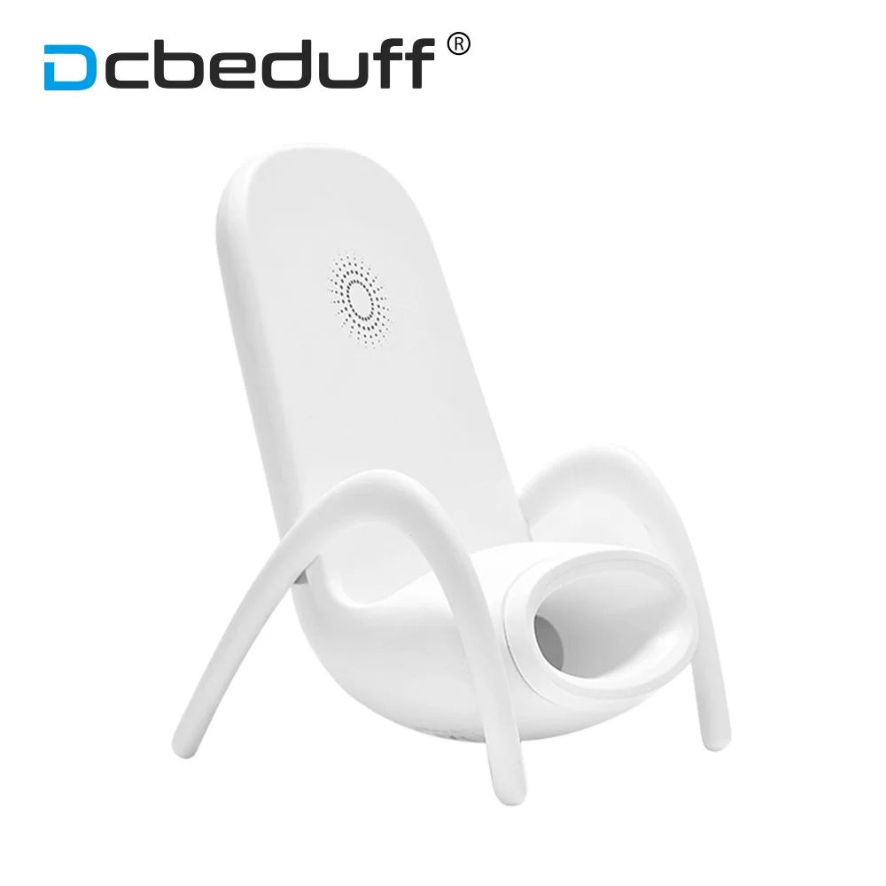 

Portable Mini Chair Wireless Charger Desk Mobile Phone Holder Wireless Charger 10W Fast Charge Best Gift For Samsung S9 S8