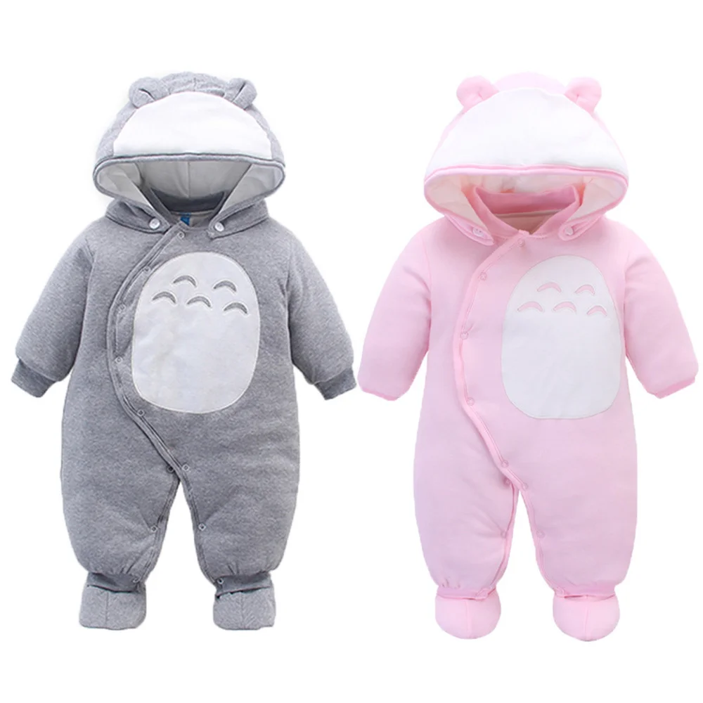 

Newborn Baby Romper Japanese Anime Infant Cotton Boy Girl Hooded One-piece Thick Clothes Winter Bebe Outfits