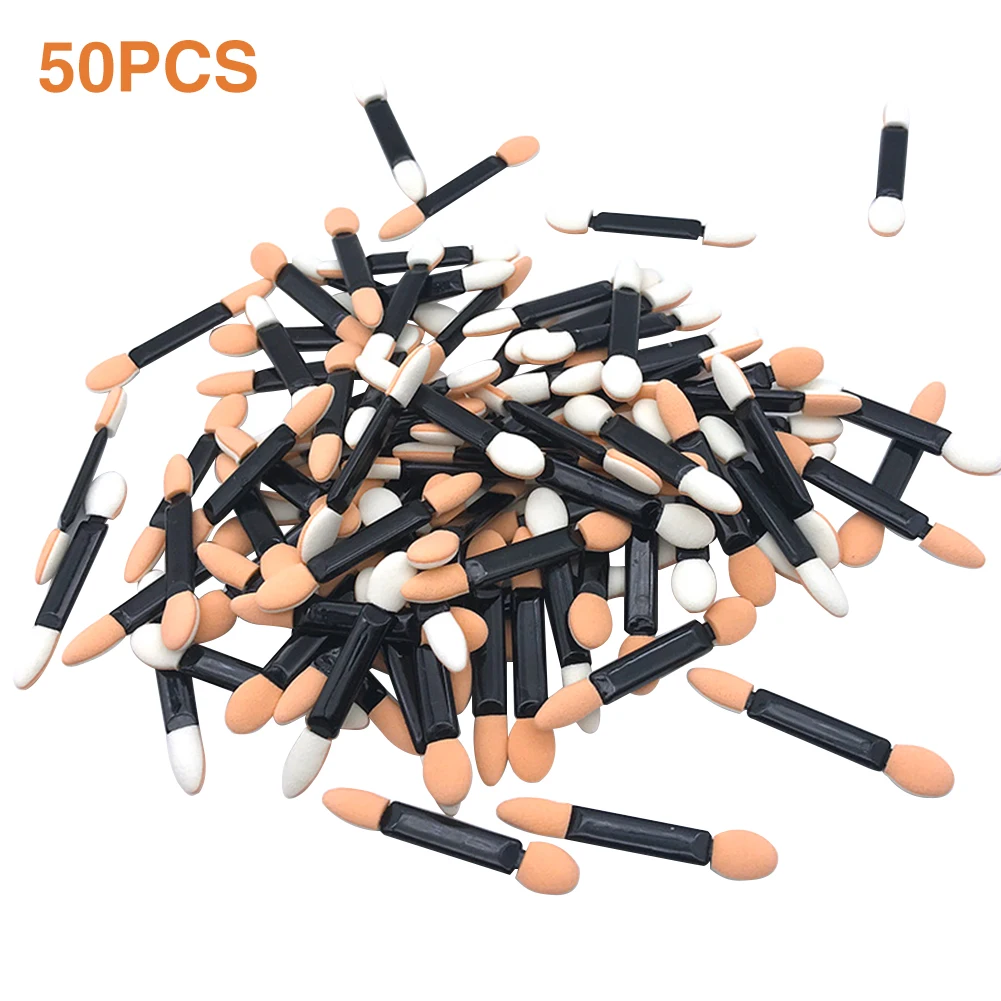 

50pcs Portable Disposable Makeup Tool Soft Tip Double Head Eyeshadow Brush Set Comestic Applicator Business Trip Performance
