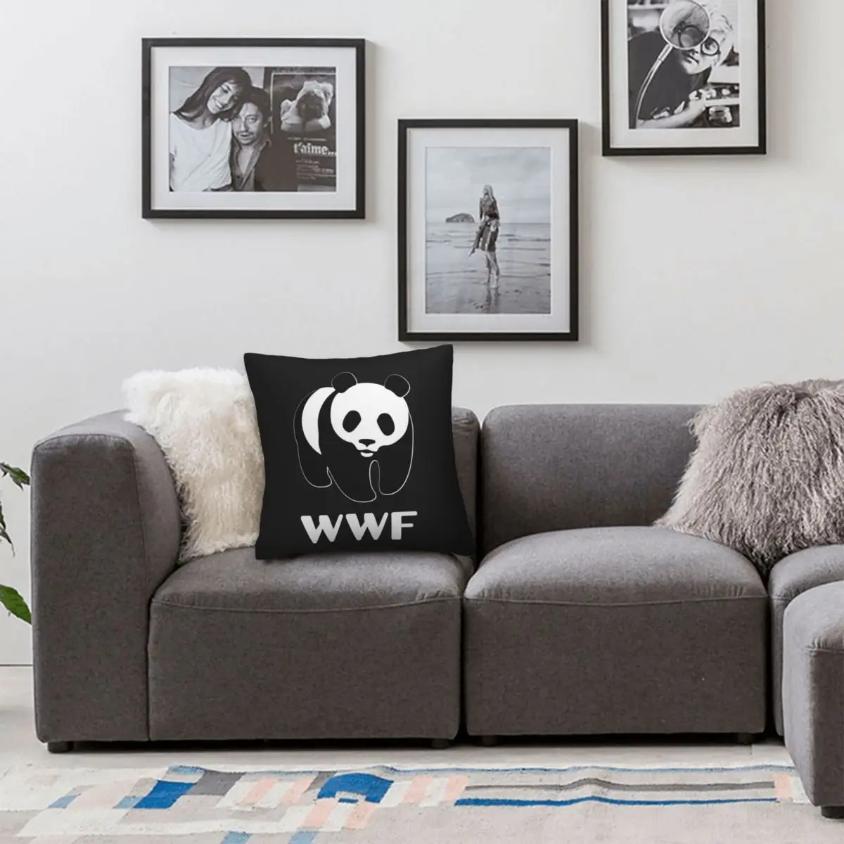 World Wildlife Fund 2 Square Pillowcase Polyester Linen Velvet Printed Zip Decor Bed Cushion Cover images - 6