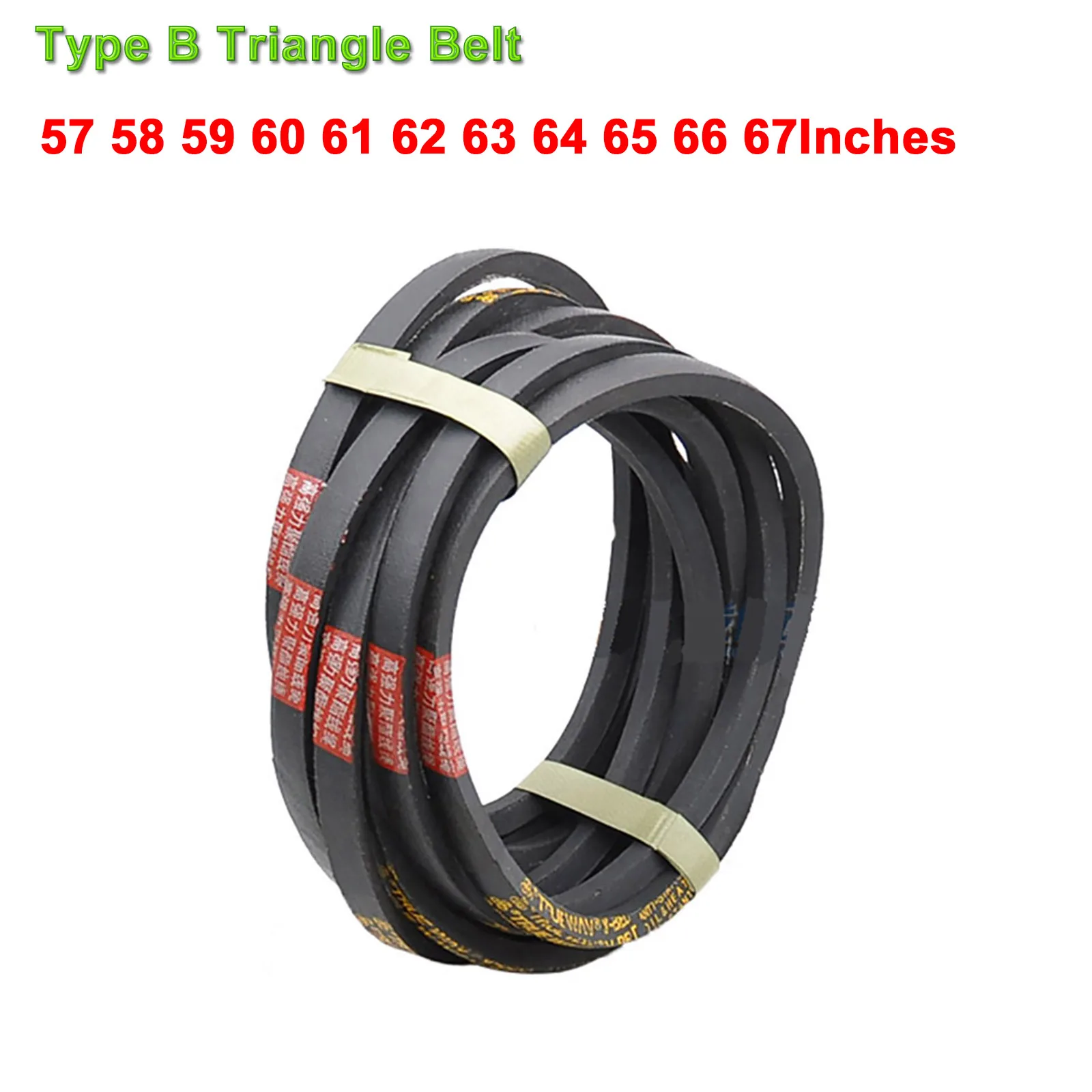 

1PCS Type B Rubber Triangle Belt 57 58 59 60 61 62 63 64 65 66 67 Inch High Wear-Resistant Automobile Equipment Agricultural