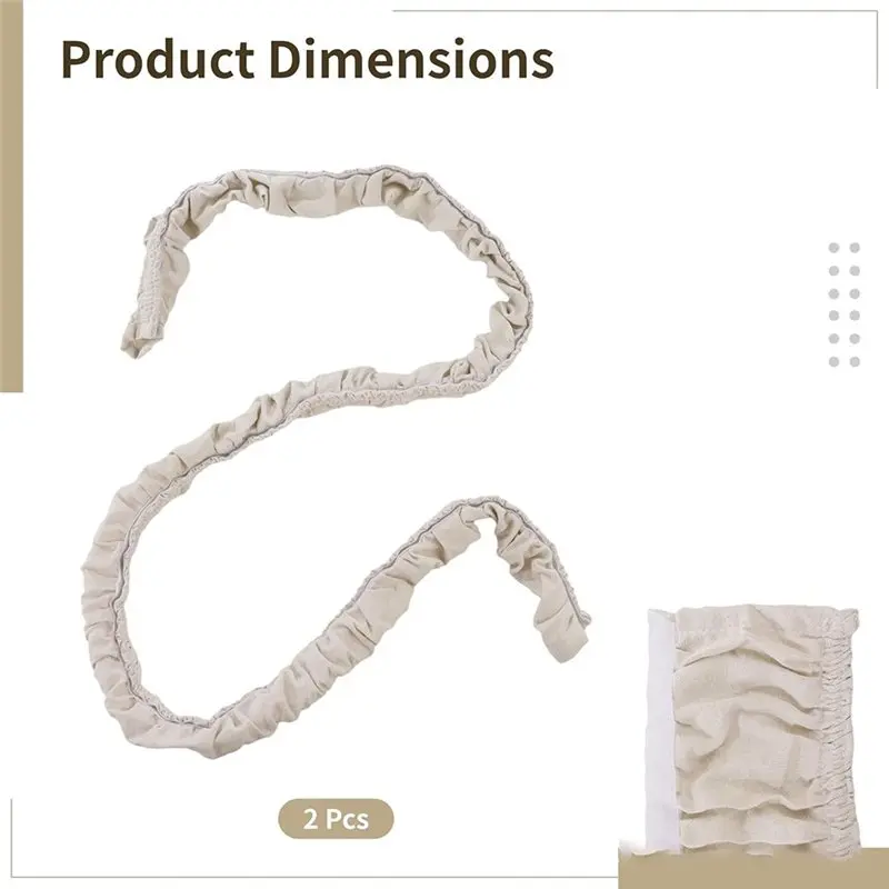 Фото CYCLI-2Pack 6-футовые чехлы из льняной ткани для цепей и проводов люстр, мягкие кабельные накладки на липучке №4