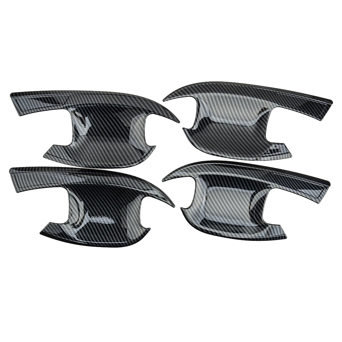 

4 шт./компл. пластиковая накладка на дверную ручку автомобиля, подходит для Kia K5 Optima 2020-2021, черного цвета, из углеродного волокна