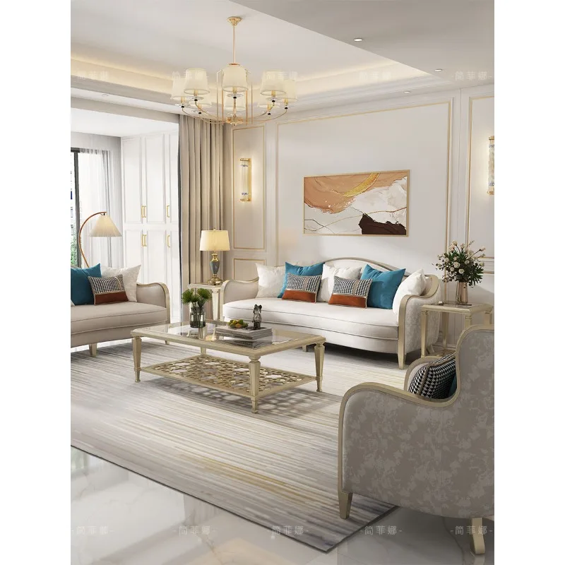 Диван Джейн Фина роскошная американская ткань Современная гостиная комбинация