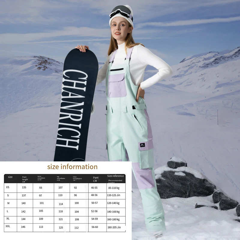 Лыжные штаны Oulylan высокого качества ветрозащитные и цветные блочные мужские