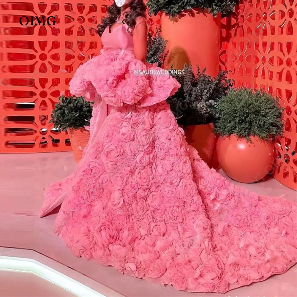 OIMG винтажное вечернее платье с длинным шлейфом и V-образным вырезом розовые цветы