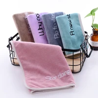 microfiber quick drying face towel for adults absorbent terry towels coral velvet hand towel solid color soft hair towel 3575cm