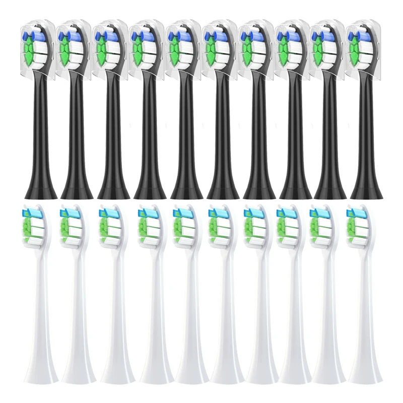 

10Pcs Replacement Brush Heads for Philips HX6064 HX6930 HX6730 Sonic Electric Toothbrush Vacuum Soft DuPont Bristle Nozzles