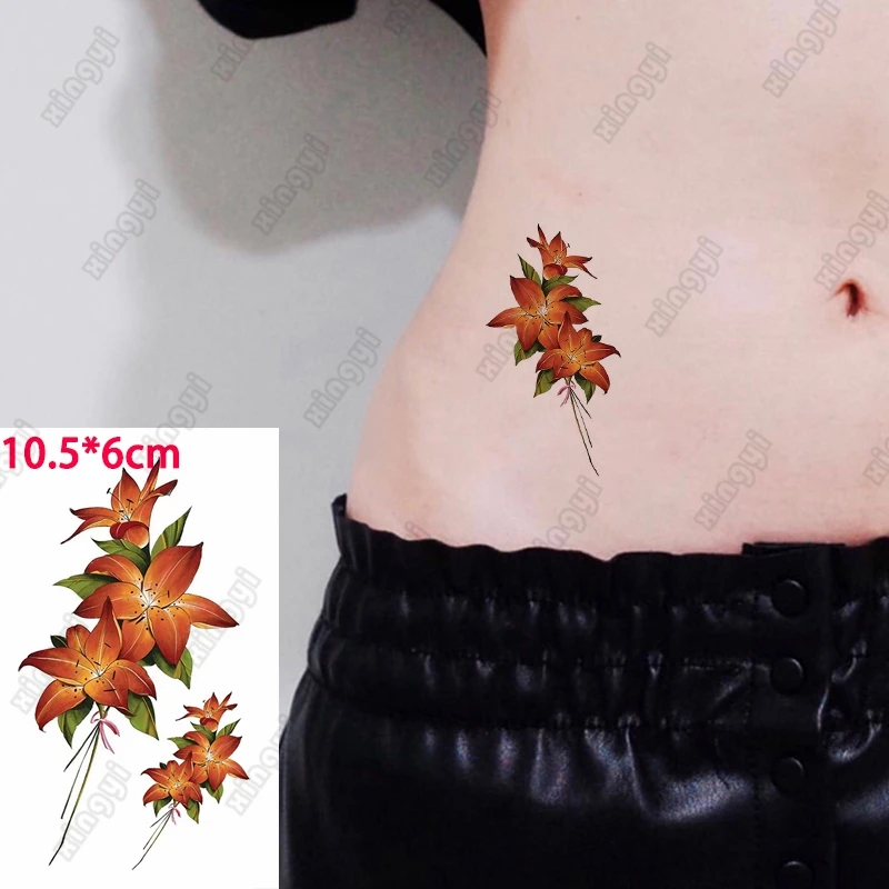 

Эротичная Временная тату-наклейка на лодыжку, запястье, флэш-тату, маленькая паста, тату для боди-арта, с принтом Утренней славы, цветы для же...