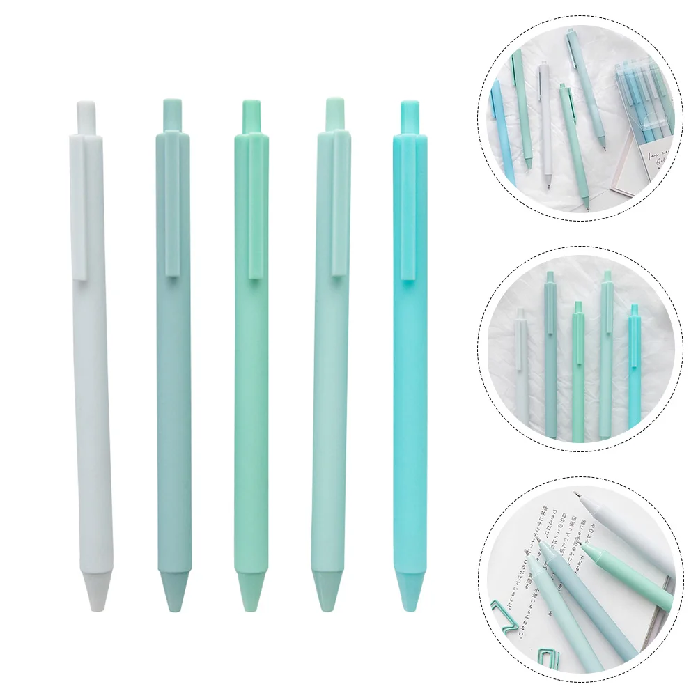 

5Pcs Fine Tip Pens Press Type Pens Test Fine Tip Pens Student Signing Pens