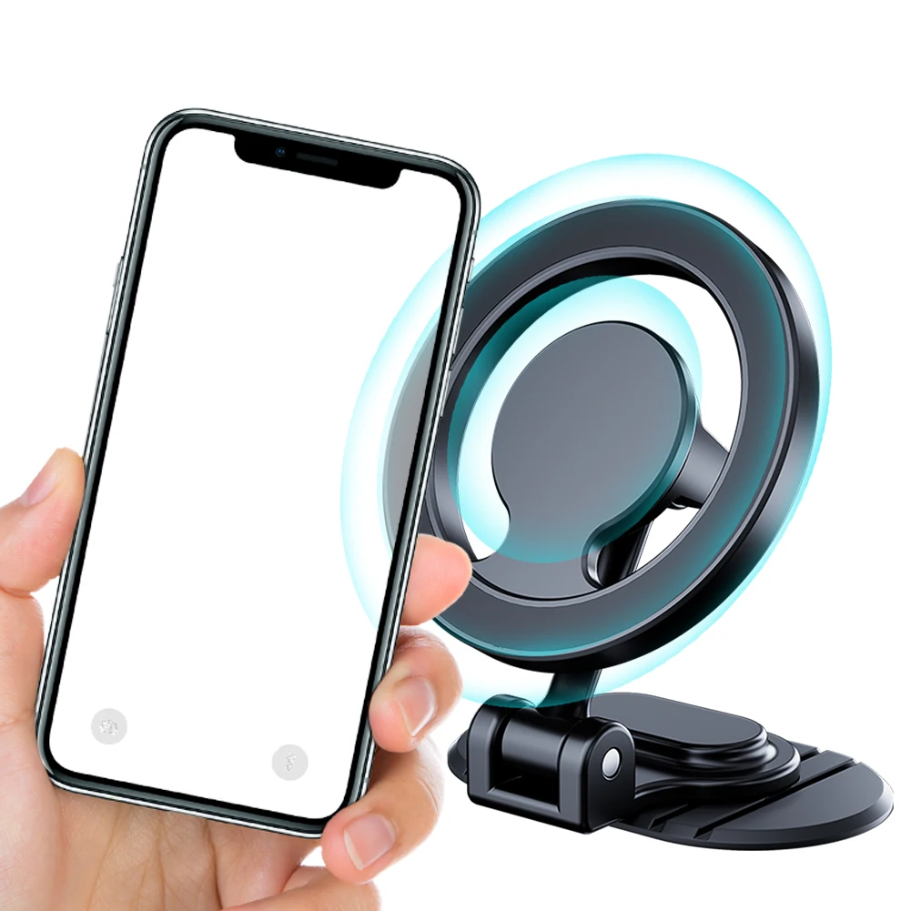 Магнитный автомобильный держатель для телефона вращение на 360 градусов складной