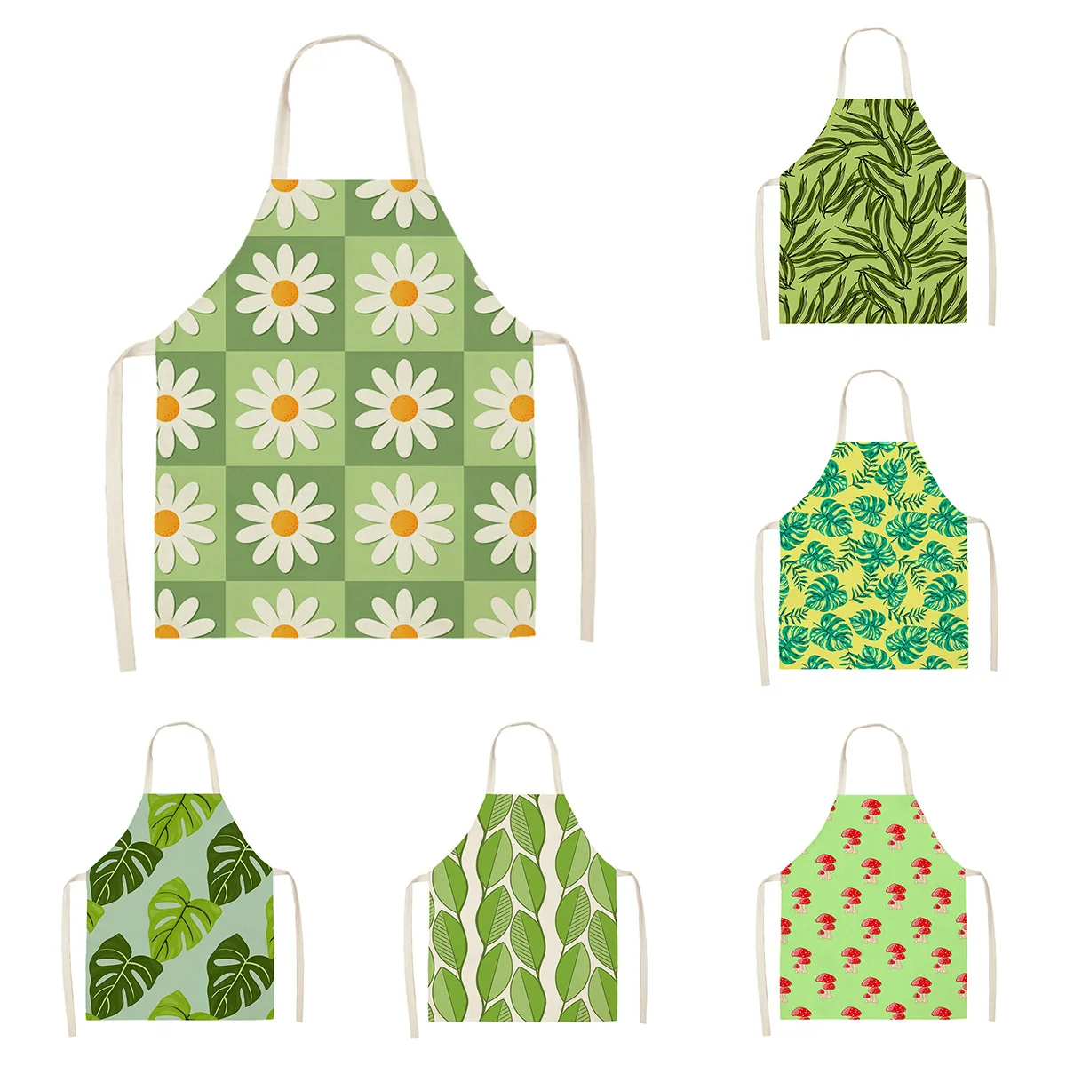 Льняной фартук бохо для взрослых