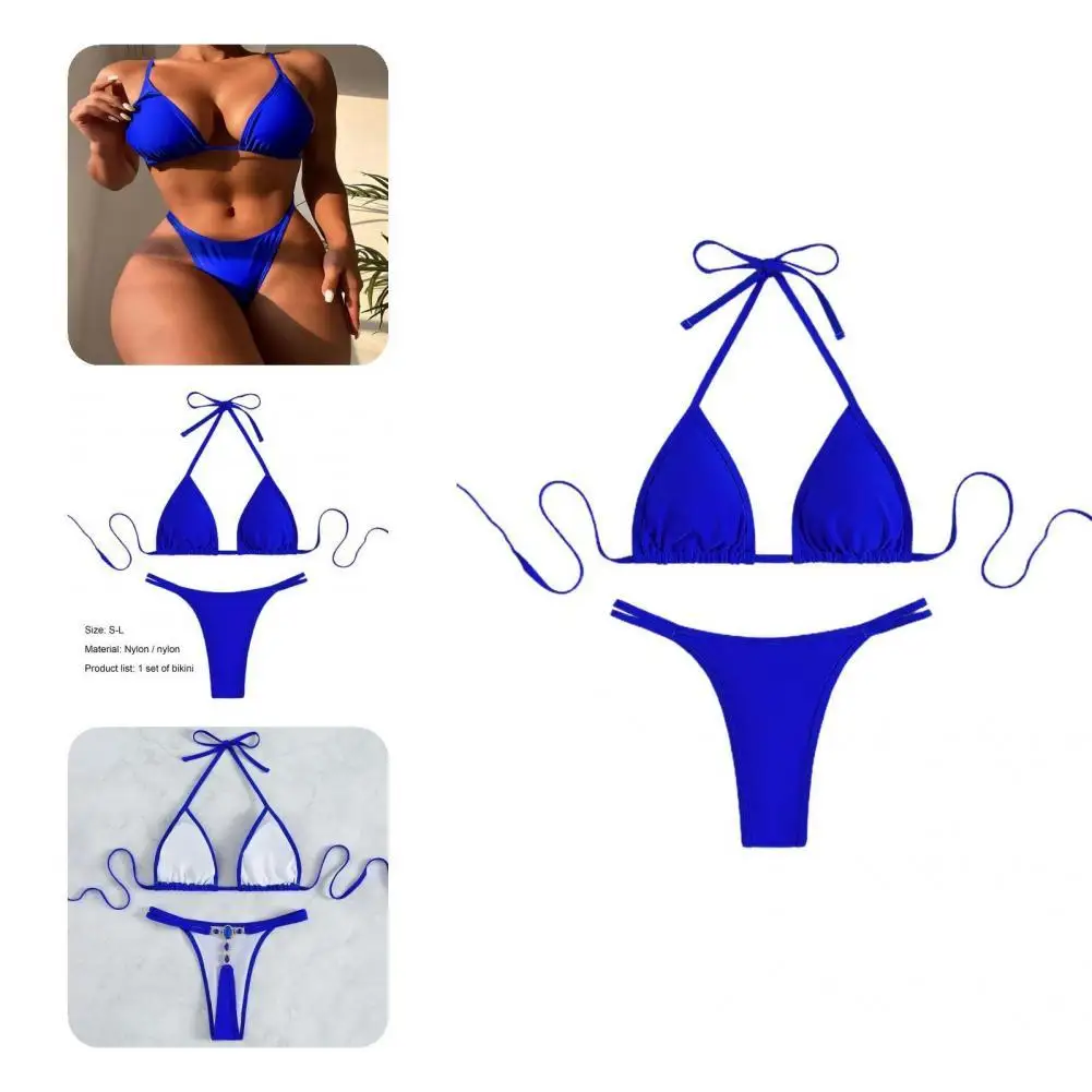 

2 шт./комплект, Женский Быстросохнущий купальник с высокой талией