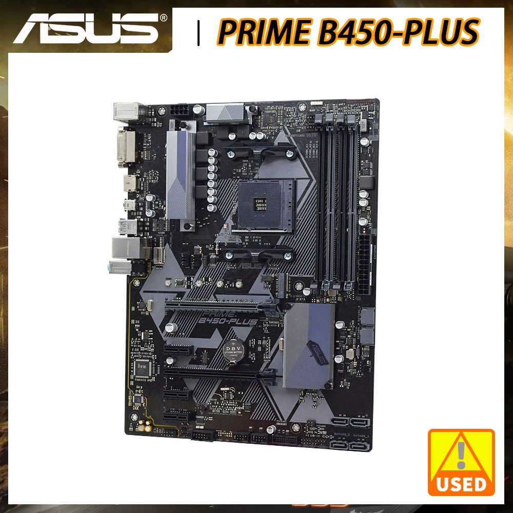 Материнская плата ASUS PRIME B450-PLUS AM4 B450 поддержка Ryzen 5 5600g 3600 процессоров DDR4 64 Гб 3200 МГц