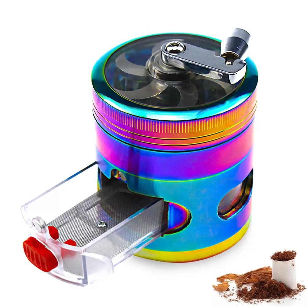 

Tobacco Grinder Herb Spice Grinders with Mill Handle Alloy Tobacco Crusher Smoking Tool Salt Pepper Mills Kitchen Gadget