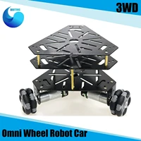 3wd omni wheels robot car chassis stain steel frame with 3pcs dc 9v motor for diy toy car omni robot competition