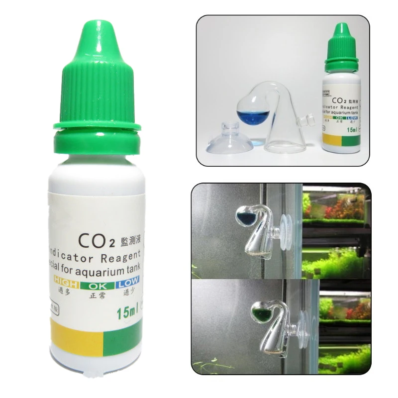 

CO2 Fish Tank Diffuse Glass Drop Checker For Co2 Monitor glass drop checker PH Long Term Indicator Monitor Tester combination