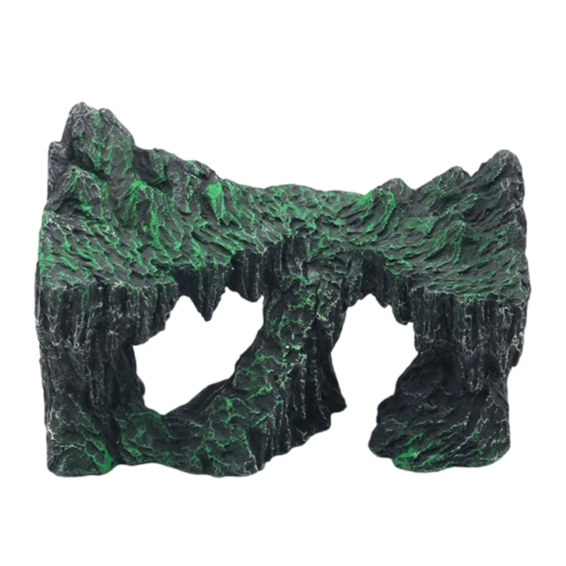 SZWA аквариумы украшения скальная фигурка пейзаж смола пещера рыба приют для