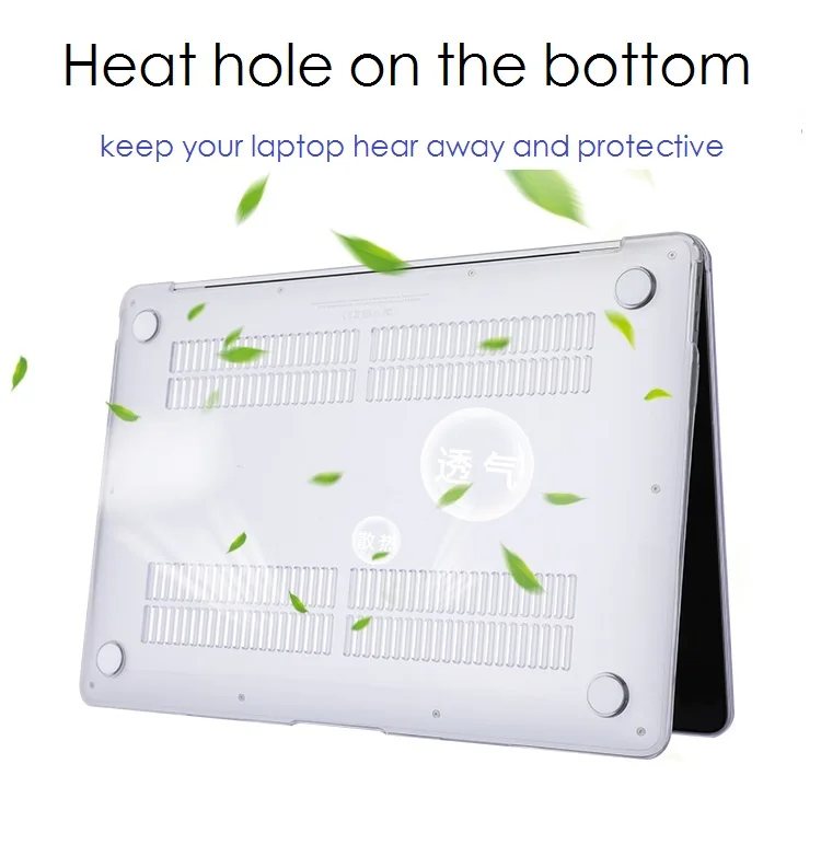 Прозрачный чехол из ПВХ для Macbook Air 13 2020 M1 Chip A2337/A2179 ноутбука жесткий защитный -