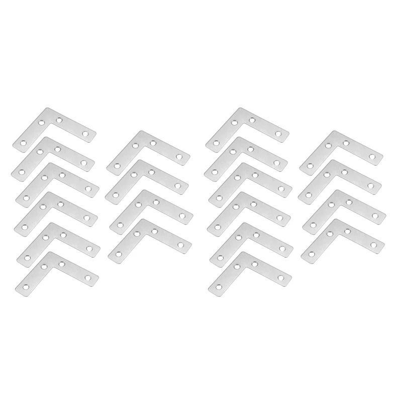

20 L-Shaped Stainless Steel Angle Bracket Repair Bracket Angle Steel Reinforced Steel Plate Bracket Furniture